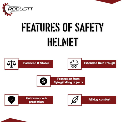 Robustt X Shree JEE Nape Type Adjustment-Safety Helmet, Construction Helmet, Protection For Outdoor Work Head Safety Hat