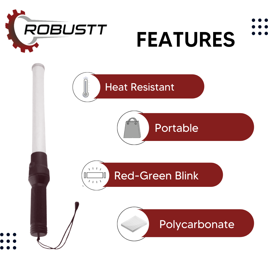 21 Inch Stick Buy Rechargeable Traffic Baton Light Stick (21 Inch) Online – Robustt