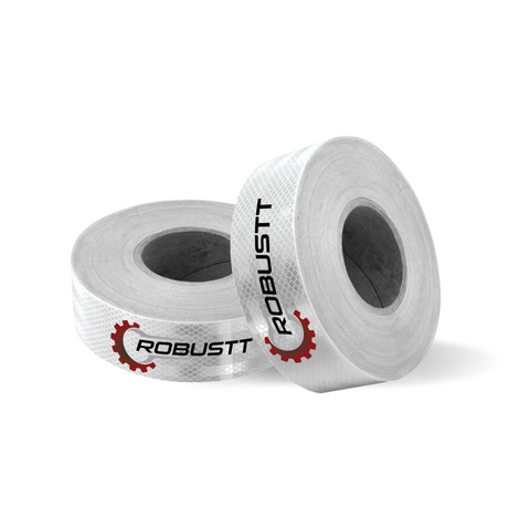 Robustt White Reflective Tape (42 Mtr X 50mm) White PET Material, Diamond Cut Design