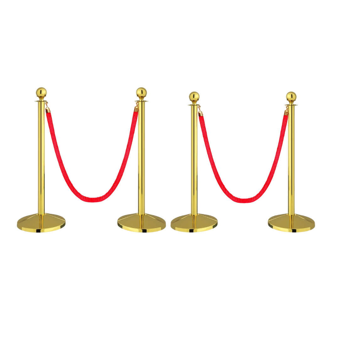 Queue Manager Red Rope Buy Golden Queue Manager with Red Velvet Rope – 900mm – Robustt