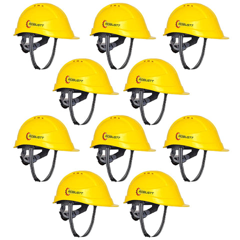 Robustt X Shree JEE Safety Helmet Executive Ratchet Type Adjustment, Protection for Outdoor Work Head Safety Hat with Sweat Band