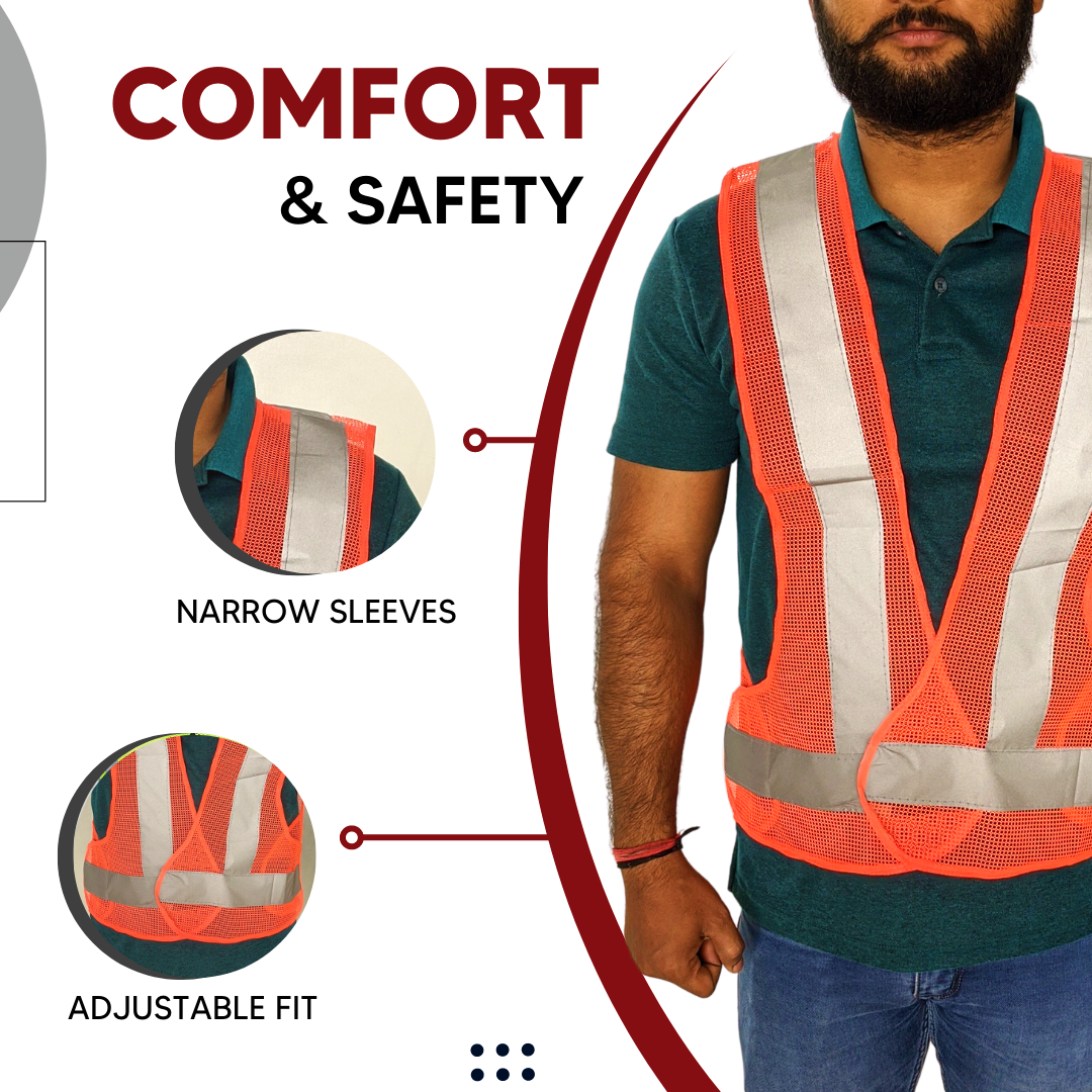 Buy Safety Reflective Jackets Orange Online Robustt