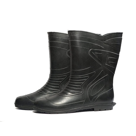 Health Safe Gum Boot For Men, "28.5Cm Height" (Black) Flexible Pvc, Anti-Slip, Oil/Water/Acid Resistance, Industrial/Labor/Worker Purpose, Unisex Gumboot