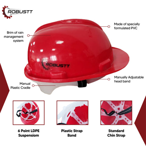 Robustt X Shree JEE Nape Type Adjustment-Safety Helmet, Construction Helmet, Protection For Outdoor Work Head Safety Hat