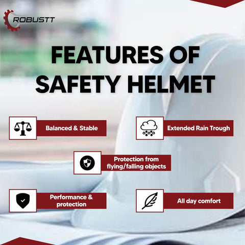 Robustt X Shree JEE Nape Type Adjustment-Safety Helmet, Construction Helmet, Protection For Outdoor Work Head Safety Hat